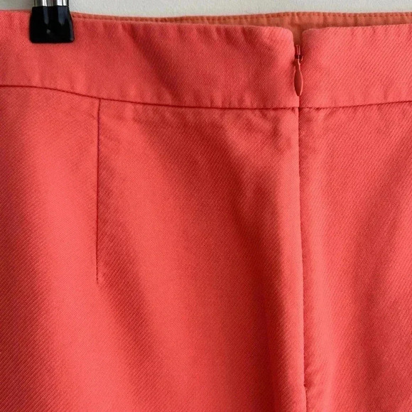J. By J. Crew Coral/Salmon Solid Pencil Skirt with Scalloped Hem, Size 4 - Picture 11 of 16